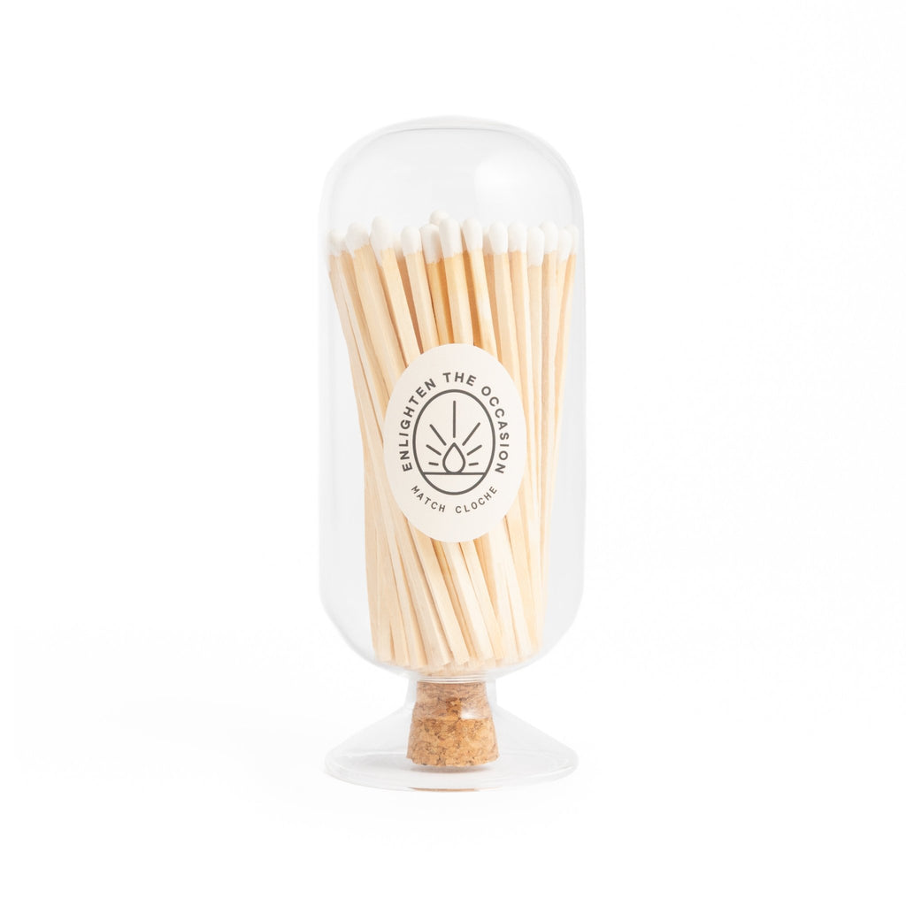 Cloche with White Matchsticks - Enlighten the Occasion