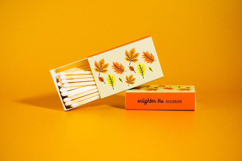 Fall Leaves Matchbox - Enlighten the Occasion