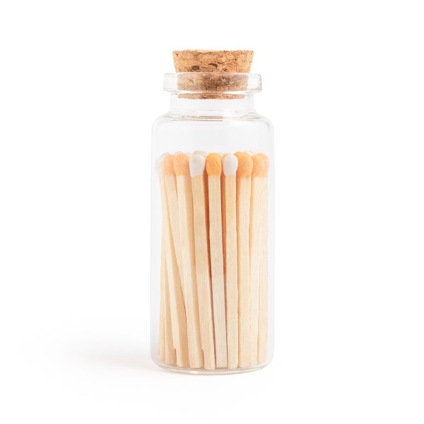 Orange Creamsicle Color Tip Matches in Medium Corked Vial - Enlighten the Occasion