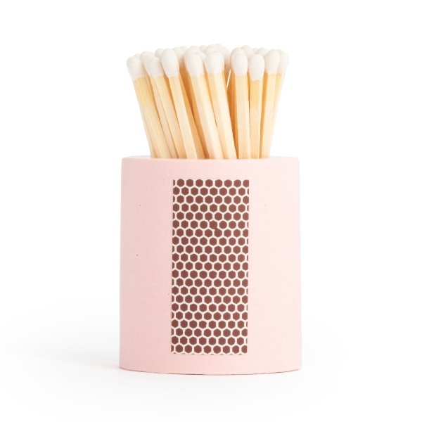 Pink Vessel with White Matchsticks - Enlighten the Occasion