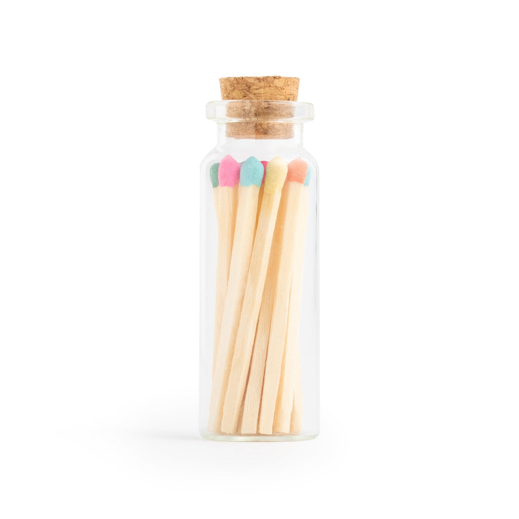 colorful mix of pastel wood matches